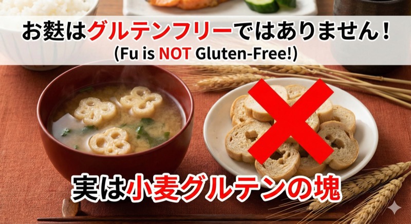 お麩はグルテンフリーではありません。